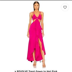 Michael Costello x REVOLVE Trent Gown in Hot Pink